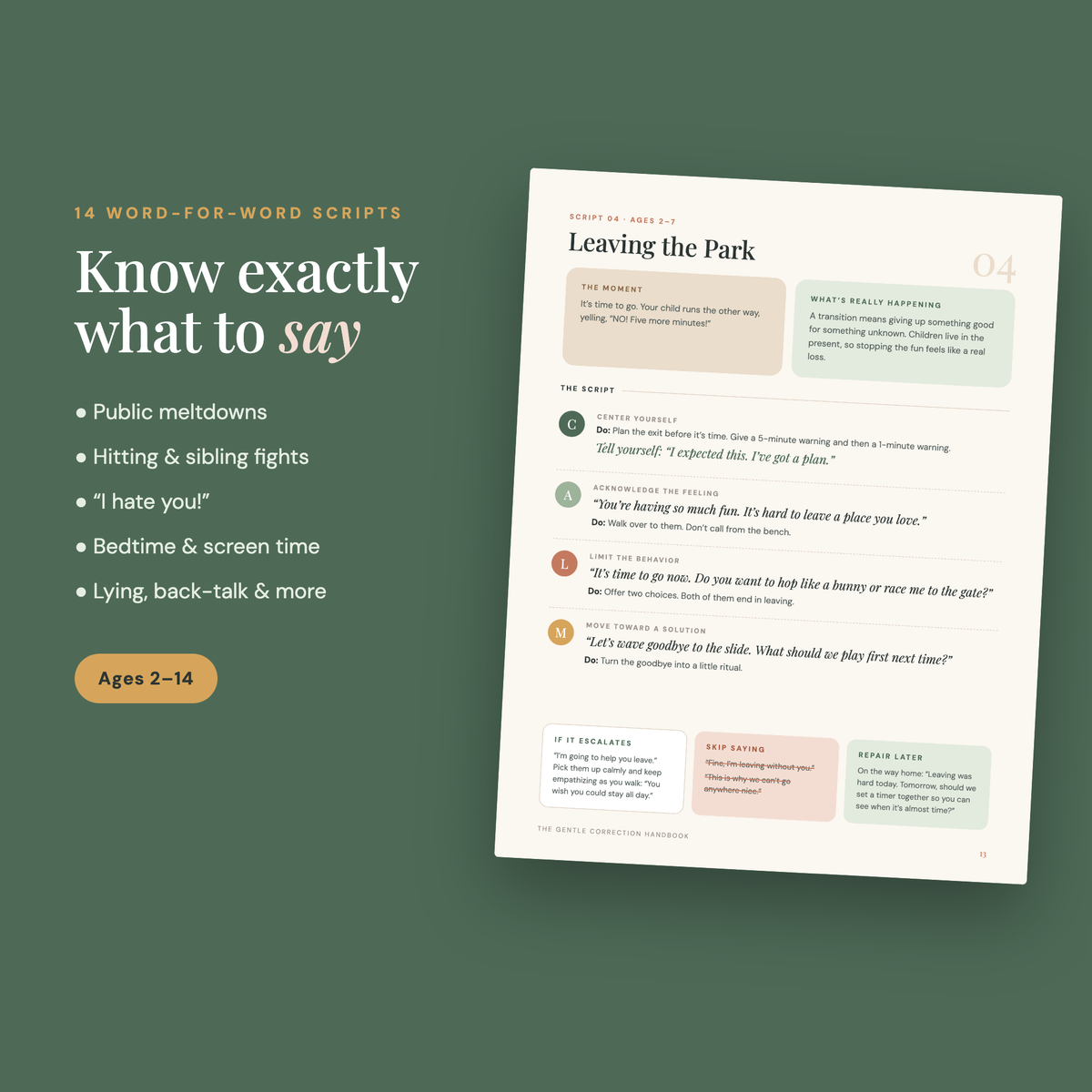 The Gentle Correction Handbook