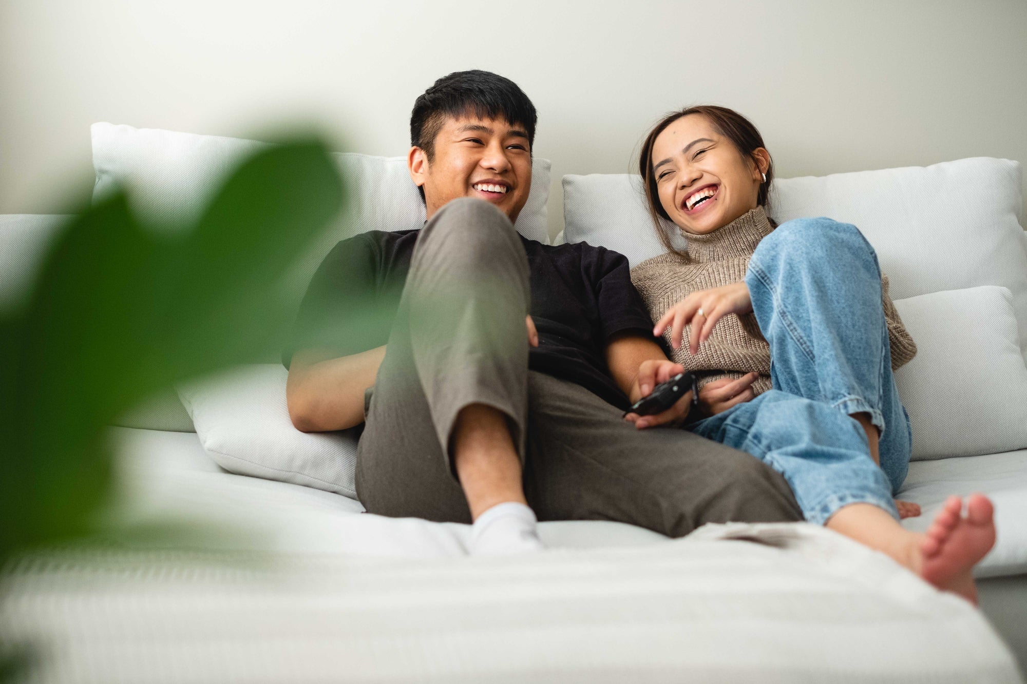 Couple relaxing together