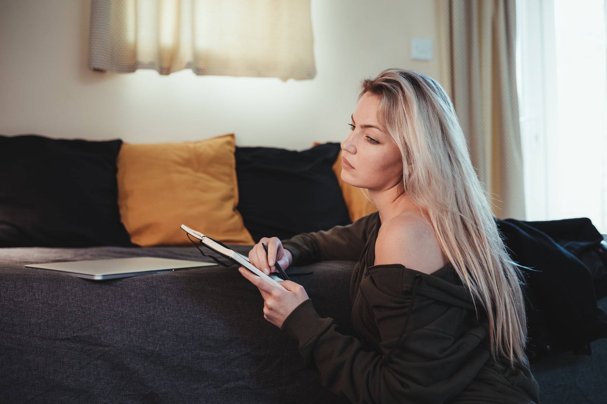 Woman journaling